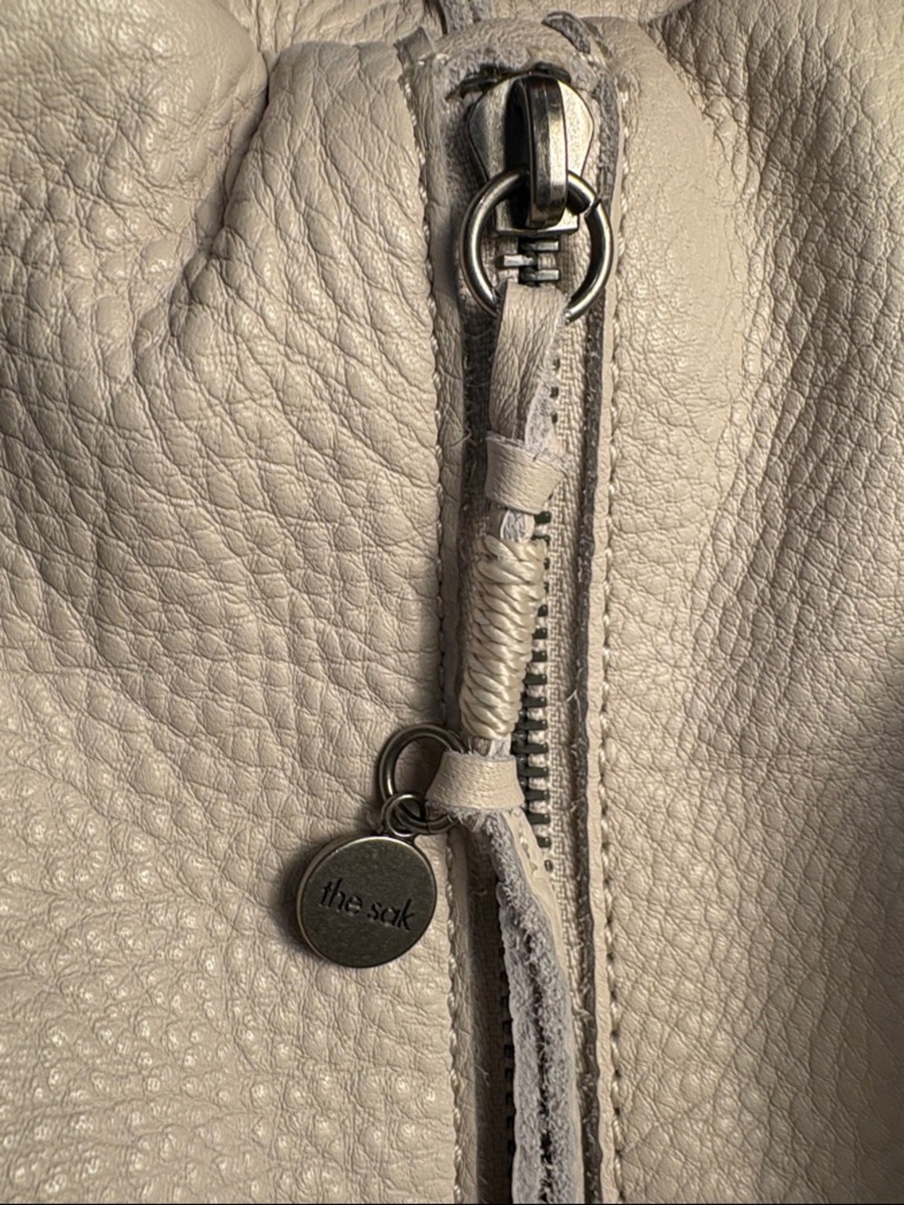 The Sak Los Feliz Hobo Cream Leather with Brown Shoulder Strap - Picture 13 of 16